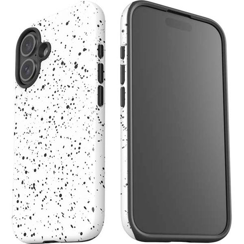 White Speckle iPhone 16 Plus Impact Case